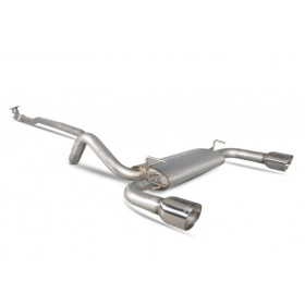 Système cat-back sans résonateur 1x100mm Inox SCORPION EXHAUSTS Abarth 500/595 (IHI Turbo) 2008 - 2018