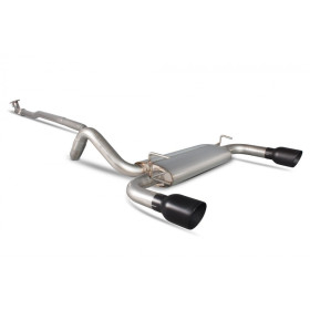 Système cat-back sans résonateur 1x100mm Céramique noir SCORPION EXHAUSTS Abarth 500/595 (IHI Turbo) 2008 - 2018