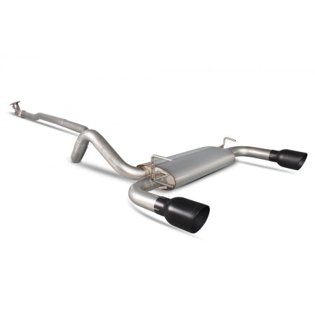 Système cat-back sans résonateur 1x100mm Céramique noir SCORPION EXHAUSTS Abarth 500/595 (IHI Turbo) 2008 - 2018
