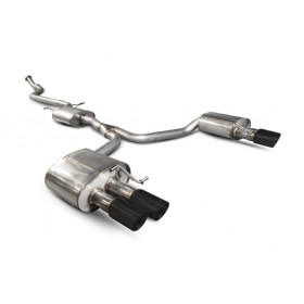 Système cat-back (avec résonateur) 4x83mm Céramique noir SCORPION EXHAUSTS Audi A5 (B8) 2012 - 2016