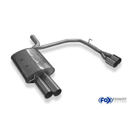 Silencieux arrière duplex sport 100% inox 2x90mm type 10 (look M5) FOX EXHAUST SYSTEMS pour BMW 520i/523i/525i/530i TYPE E60/E61