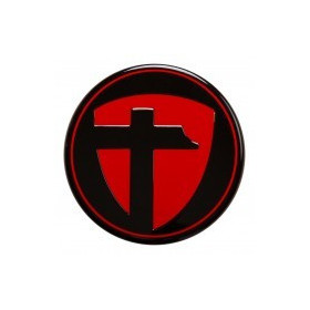 Cache central noir/rouge pour jante TOMASON Ø74.5mm