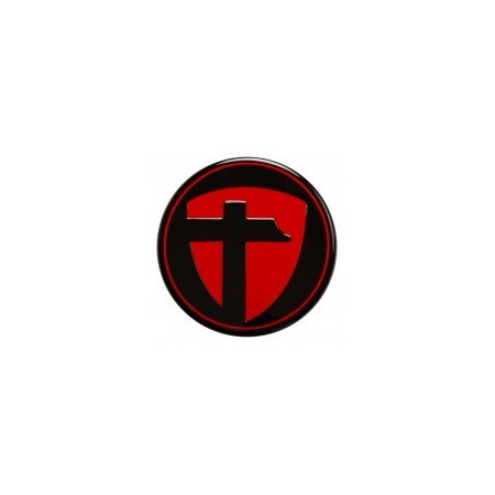 Cache central noir/rouge pour jante TOMASON Ø74.5mm