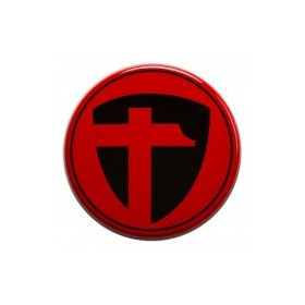 Cache central rouge/noir pour jante TOMASON Ø74.5mm