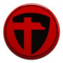 Cache central rouge/noir pour jante TOMASON Ø74.5mm