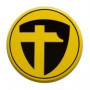 Cache central jaune/noir pour jante TOMASON Ø74.5mm
