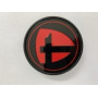Cache central noir/rouge pour jante TOMASON TN25