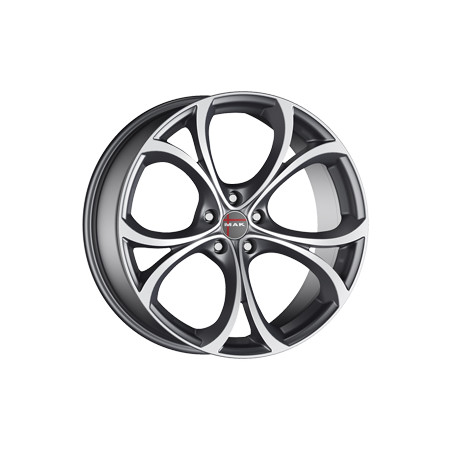 Jante alu MAK LARIO 9.5x19 ET42 5x110 Ø65.1mm GUN MET-MIRROR FACE