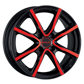 Jante alu MAK MILANO 4 6.5x16 ET40 4x100 Ø72mm BLACK AND RED