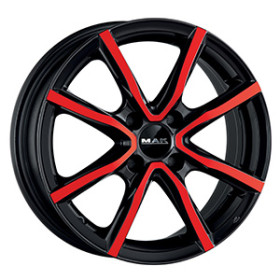 Jante alu MAK MILANO 4 YOU 5.5x15 ET42 4x100 Ø60.1mm BLACK AND RED