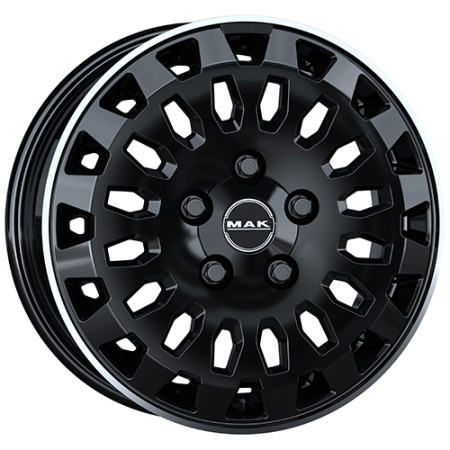 Jante alu MAK OVERLAND 6.5x16 ET45 5x114.3 Ø66.1mm GLOSS BLACK MIRROR RING
