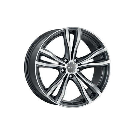 Jante alu MAK X-MODE 9x19 ET18 5x120 Ø74.1mm GUN MET-MIRROR FACE