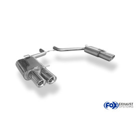 Silencieux arrière duplex sport 100% inox 2x100mm type 17 FOX EXHAUST SYSTEMS pour CHRYSLER 300C 3,0L CRD