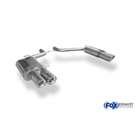 Silencieux arrière duplex sport 100% inox 2x100mm type 17 FOX EXHAUST SYSTEMS pour CHRYSLER 300C 3,0L CRD