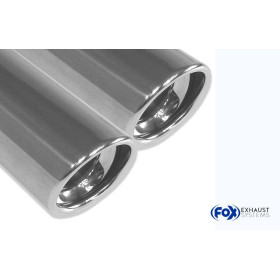 Silencieux arrière duplex sport 100% inox 2x80mm type 17 FOX EXHAUST SYSTEMS pour CHRYSLER 300C 3,0L CRD