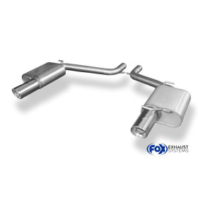 Silencieux arrière duplex sport 100% inox 1x90mm type 17 FOX EXHAUST SYSTEMS pour CHRYSLER 300C 3,5L