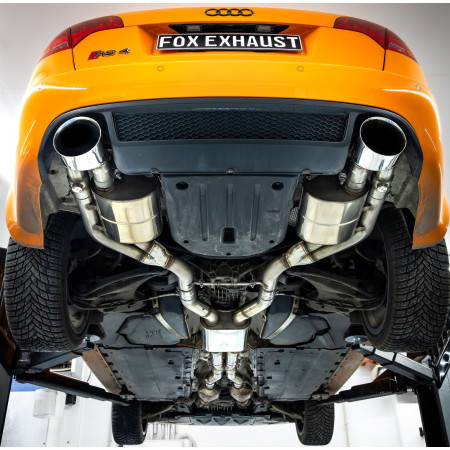 Catback sport 100% inox FOX EXHAUST SYSTEMS 1x160x130mm  pour AUDI RS4 TYPE B7