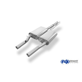 Silencieux avant sport 100% inox FOX EXHAUST SYSTEMS pour CHRYSLER 300C 5,7L