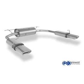 Silencieux arrière duplex sport 100% inox 1x150x70mm type 53 FOX EXHAUST SYSTEMS pour CHRYSLER 300M