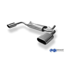 Silencieux arrière duplex sport 100% inox 1x160x80mm type 52 FOX EXHAUST SYSTEMS pour CHRYSLER VOYAGER TYPE GS