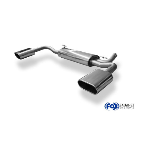 Silencieux arrière duplex sport 100% inox 1x160x80mm type 52 FOX EXHAUST SYSTEMS pour CHRYSLER VOYAGER TYPE GS