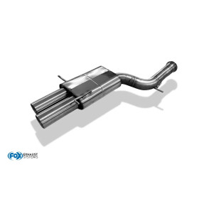 Silencieux arrière sport 100% inox (Ø90mm) FOX EXHAUST SYSTEMS 2x100mm type 25 pour AUDI RS4 QUATTRO TYPE B5