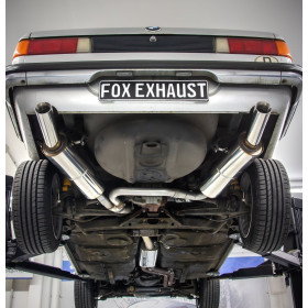 Silencieux arrière duplex sport 100% inox 1x80mm type 24 FOX EXHAUST SYSTEMS pour BMW 323i TYPE E21