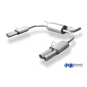 Silencieux arrière sport 100% inox 2x76mm type 13 FOX EXHAUST SYSTEMS pour CHRYSLER NEON 2