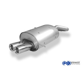 Silencieux arrière sport 100% inox 2x76mm type 13 FOX EXHAUST SYSTEMS pour CHRYSLER PT CRUISER