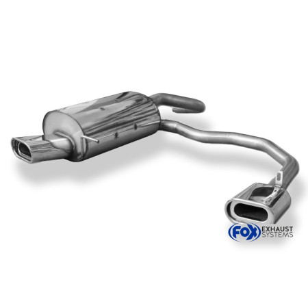 Silencieux arrière duplex sport 100% inox 1x135x85mm type 53 FOX EXHAUST SYSTEMS pour CHRYSLER PT CRUISER