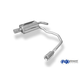 Silencieux arrière duplex sport 100% inox 1x90mm type 13 FOX EXHAUST SYSTEMS pour CHRYSLER PT CRUISER