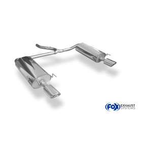 Silencieux arrière duplex sport 100% inox 1x135x85mm type 33 FOX EXHAUST SYSTEMS pour CHRYSLER SEBRING TYPE JR