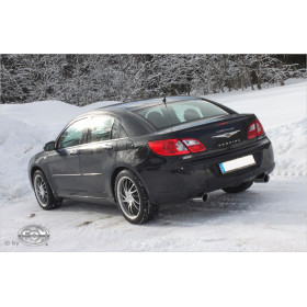 Silencieux arrière duplex sport 100% inox 1x100mm type 25 FOX EXHAUST SYSTEMS pour CHRYSLER SEBRING TYPE JS