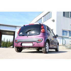 Silencieux arrière sport 100% inox 2x86x54mm type 32 (centrale) FOX EXHAUST SYSTEMS pour CITROËN C1