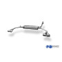 Silencieux arrière duplex sport 100% inox 2x86x54mm type 32 FOX EXHAUST SYSTEMS pour CITROËN C1
