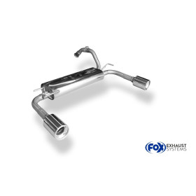 Silencieux arrière duplex sport 100% inox 1x90mm type 13 FOX EXHAUST SYSTEMS pour CITROËN C1 II