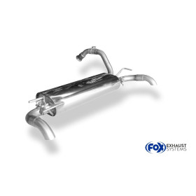 Silencieux arrière duplex sport 100% inox (sous pare-chocs) FOX EXHAUST SYSTEMS pour CITROËN C1 II