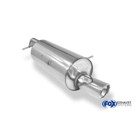 Silencieux arrière sport 100% inox 1x90mm type 17 FOX EXHAUST SYSTEMS pour CITROËN C3
