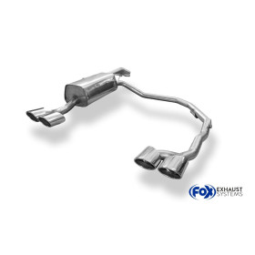 Silencieux arrière duplex sport 100% inox 2x106x71mm type 32 FOX EXHAUST SYSTEMS pour CITROËN C4 (B7)