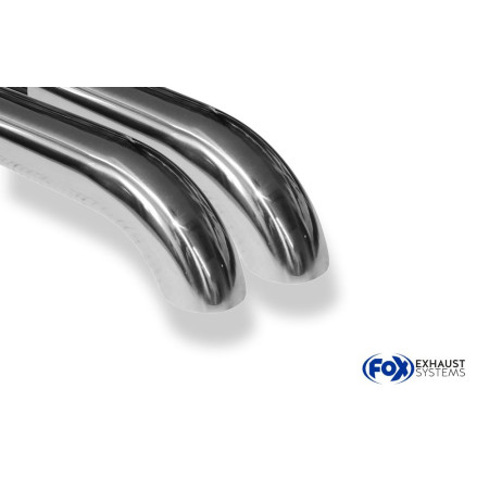 Silencieux arrière sport 100% inox 2x50mm type 26 FOX EXHAUST SYSTEMS pour CITROËN C5 V6