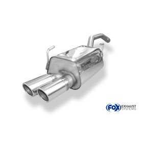 Silencieux arrière sport 100% inox 2x80mm type 16 FOX EXHAUST SYSTEMS pour CITROËN C8