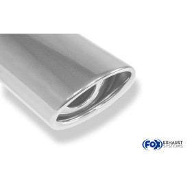 Silencieux arrière duplex sport 100% inox 1x115x85mm type 33 FOX EXHAUST SYSTEMS pour CITROËN C-CROSSER (BJ)