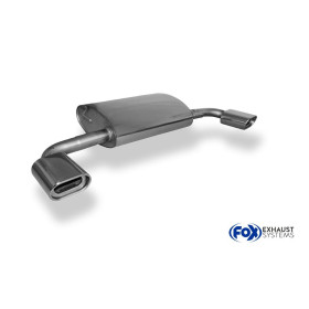 Silencieux arrière duplex sport 100% inox 1x135x80mm type 53 FOX EXHAUST SYSTEMS pour CITROËN C-CROSSER (BJ)