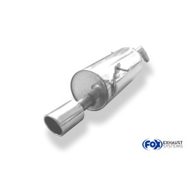 Silencieux arrière sport 100% inox 1x100mm type 16 FOX EXHAUST SYSTEMS pour CITROËN DS3