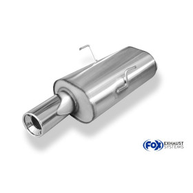 Silencieux arrière sport 100% inox 1x90mm type 13 FOX EXHAUST SYSTEMS pour CITROËN SAXO