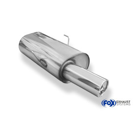 Silencieux arrière sport 100% inox 1x90mm type 13 FOX EXHAUST SYSTEMS pour CITROËN SAXO