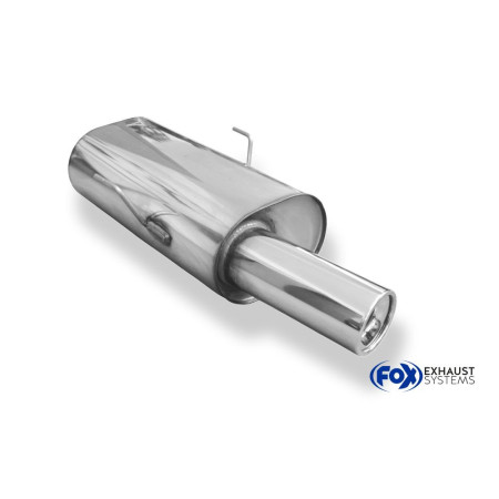 Silencieux arrière sport 100% inox 1x90mm type 13 FOX EXHAUST SYSTEMS pour CITROËN SAXO