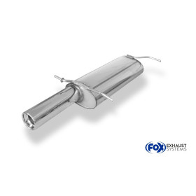 Silencieux arrière sport 100% inox 1x90mm type 13 FOX EXHAUST SYSTEMS pour CITROËN XSARA (N1)