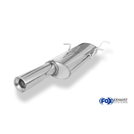 Silencieux arrière sport 100% inox 1x90mm type 13 FOX EXHAUST SYSTEMS pour CITROËN XSARA BREAK (N2)