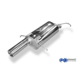 Silencieux arrière sport 100% inox 1x90mm type 13 FOX EXHAUST SYSTEMS pour CITROËN ZX